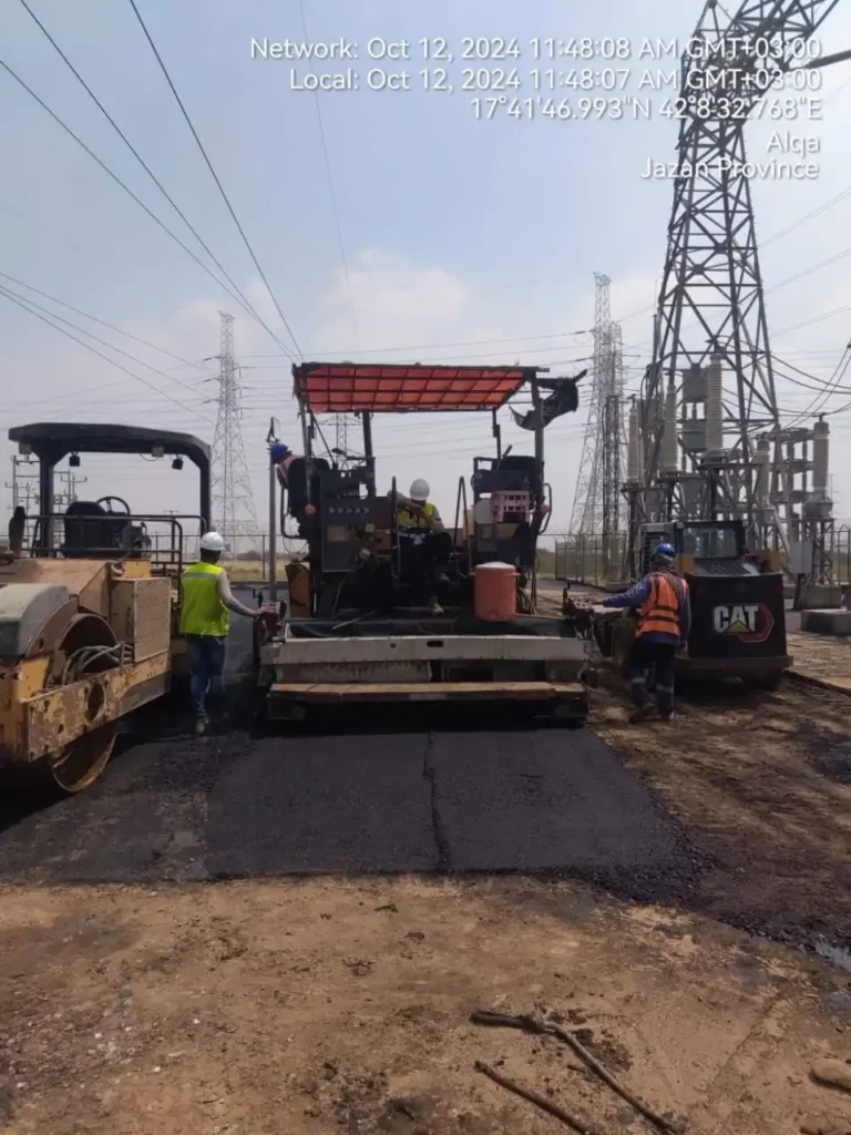 أعمال سفلتة محطة كهرباء الدرب